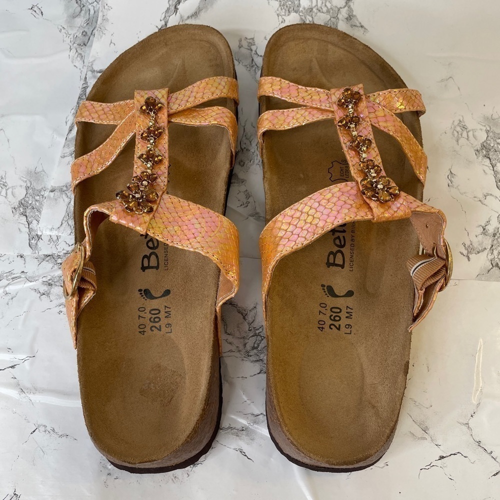 New Betula Iridescent Embellished Crystal Sandals - Picture 5 of 7